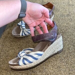 Taos Footwear Blue and White Espadrilles Stylish Comfort